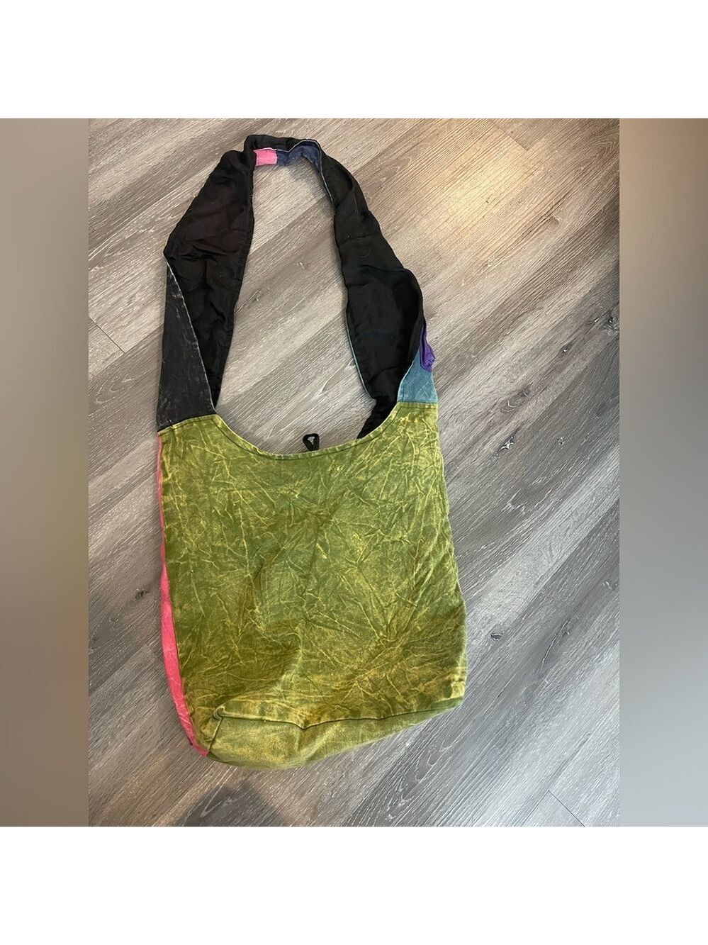 KPC Unique Vibrant and Colorful Patchwork Soft Design Zip Up Shoulder Bag - Picture 5 of 7